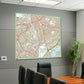 Postcode Centred Mounted Ordnance Survey Street Map - 1x1m Size - 3x3km Area