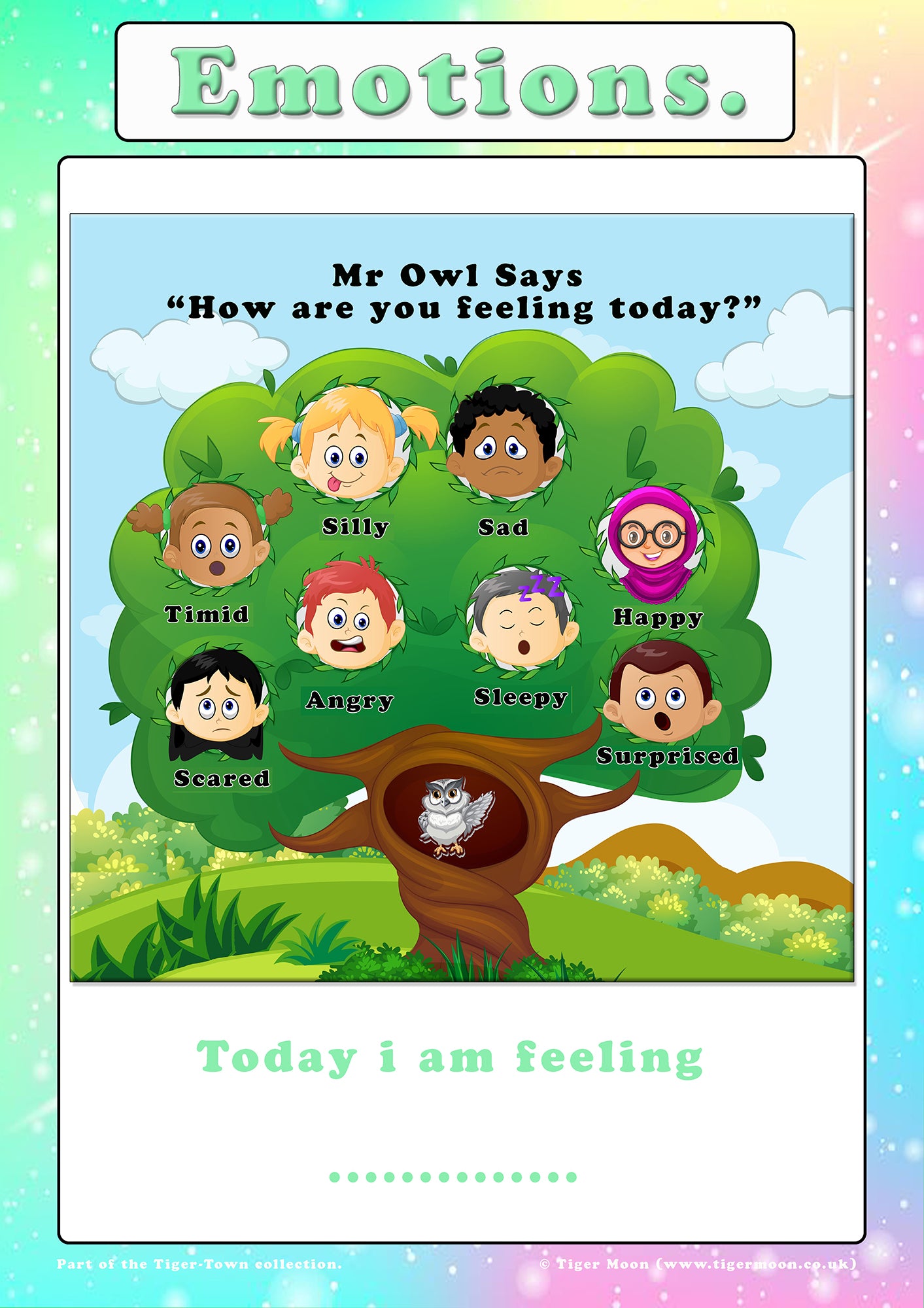 Pack of 6 children's educational posters